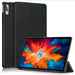 Etui en PU Litchi Texture Tri-fold Auto Wake/Sleep noir pour votre Lenovo Tab P11 Pro TB-J706F/J716