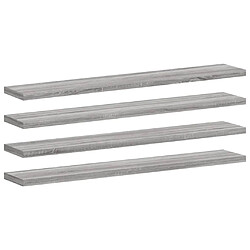 vidaXL Étagères murales 4 pcs sonoma gris 60x10x1,5 cm bois ingénierie