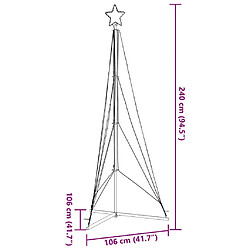 vidaXL Guirlande de sapin de Noël 483 LED blanc chaud 240 cm pas cher