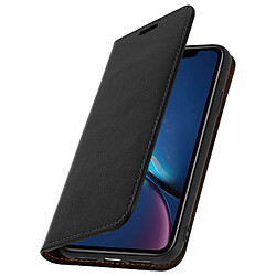 Avizar Étui Apple iPhone XR Housse Cuir Portefeuille Fonction Support - noir