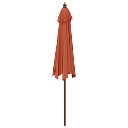 Acheter vidaXL Parasol de jardin avec mât en bois terre cuite 299x240 cm