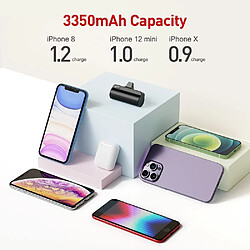 SANAG Mini Batterie Externe 3350Mah, Ultra-Compact Power Bank Petit Batterie Portable Compatible Pour Iphone 14/14 Pro/13/13 Pro/13 Mini/12/12 Pro/12 Mini/11/11 Pro/Se/Xs/Xr/X/8/7/6S