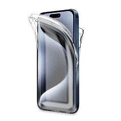 Coque 360 degré pour iPhone 15 Pro 6.1"- Coque protection intégrale transparente Avant et arrière - Antichoc - VISIODIRECT -