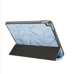 Wewoo Housse Étui Coque Etui à rabat horizontal en marbre avec Motif texture pour iPad Air 201910,5 poucesavec support trois rabattables et fente stylo et fonction veille / réveil bleu pas cher