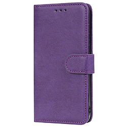 Wewoo Housse Coque Pour Huawei Honor 8s / Y5 2019 Étui de protection à rabat horizontal de couleur unie avec support et fentes cartes et portefeuille et cadre photo et lanière violet