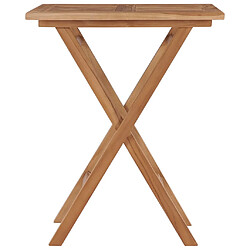 vidaXL Table pliable de jardin 60x60x75 cm Bois de teck solide