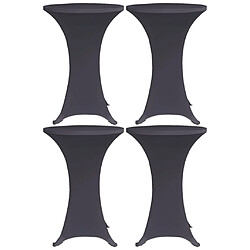 vidaXL Housses de table extensible 4 pcs 60 cm Anthracite