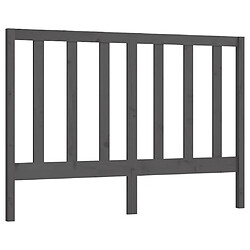 vidaXL Tête de lit Gris 126x4x100 cm Bois massif de pin