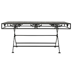 Maison Chic Table basse,Table Console Table d'appoint, Table pour salon pliante Style vintage Métal 100 x 50 x 45 cm Noir -MN35615