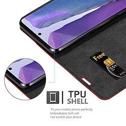 Cadorabo Coque Samsung Galaxy NOTE 20 Etui en Rouge pas cher