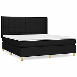 Maison Chic Lit Adulte - Lit simple Lit à sommier tapissier avec matelas moelleux - Meuble de Chambre - Noir 180x200 cm Tissu -MN41703