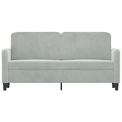 Avis Maison Chic Canapé à 2 places,Sofa de Salon,Canapé droit Gris clair 140 cm Velours -GKD988246