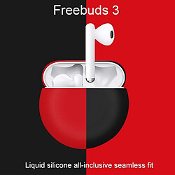 Acheter Wewoo Coque Pour Huawei FreeBuds 3 Boîte de rangement en silicone avec écouteurs de protection sans fil de style fendu Rouge