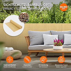 Ecd Germany Filet de protection visuelle de jardin natte bambou 90x300 cm clôture en PVC