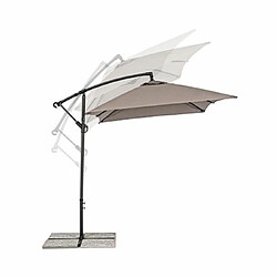 Acheter Mes Parasol déporté 300x200 cm avec toile taupe - CHILTON