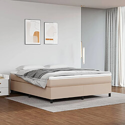 vidaXL Cadre de lit sans matelas cappuccino 160x200 cm similicuir 