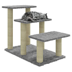 Avis vidaXL Arbre à chat avec griffoirs en sisal Gris clair 50,5 cm