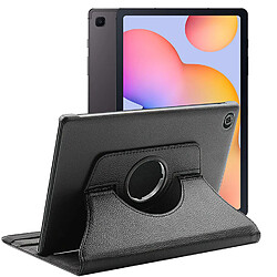 Etui rotatif en simili cuir + verre trempé pour tablette Samsung Galaxy Tab S6 Lite 10.4" SM-P610 SM-P615 - Noir - Visiodirect -