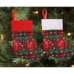 C206 2PCS Chaussettes de Noël Sac cadeau Décorations de Noël Snowflake Petits chaussettes de Noël Cadeaux Cadeaux Candy Chaussettes Ornements