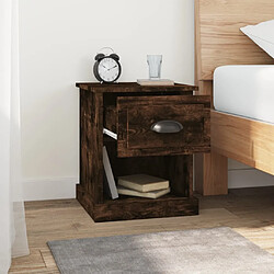 Avis Maison Chic Table de chevet,Table de Nuit,Meuble de Rangement chêne fumé 39x39x47,5 cm bois d'ingénierie