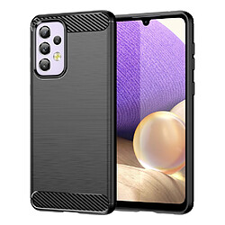 Coque en TPU anti-rayures, antichoc, 1,8 mm, surface brossée, texture en fibre de carbone noir pour votre Samsung Galaxy A33 5G