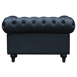 Avis Habitat Et Jardin Fauteuil Chesterfield Aliza - 111 x 82 x 70 cm - Noir