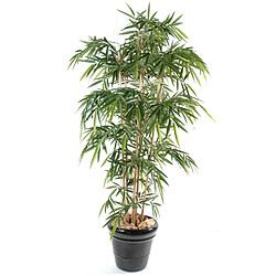 Pegane Plante artificielle haute gamme Spécial extérieur / Bambou artificiel coloris vert - Dim : 150 x 90 cm