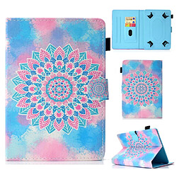 Etui en PU universel 10 pouces mandala pour votre Apple iPad 9.7/Lenovo Tab 4 10 Plus etc