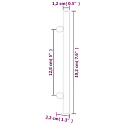 vidaXL Poignées d'armoire 10 pcs bronze 128 mm acier inoxydable pas cher