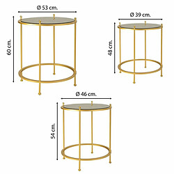 Jeu de 3 tables Alexandra House Living Or 53 x 60 x 53 cm pas cher