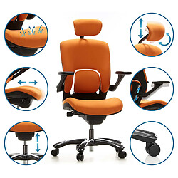 Avis Siège de bureau / Siège pivotant VAPOR LUX, tissu orange hjh OFFICE