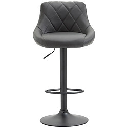 Avis Non Tabouret de bar Lazio simili cuir noir