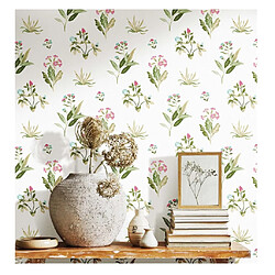 Noordwand Papier peint Blooming Garden 6 Flowers and Plants Blanc vert