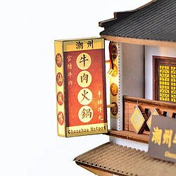 Avis DIY Chinois Poupée Maison Architecture Antique Hot Pot Restaurant À La Main Mini Maison En Bois Miniature Dollhouse Meubles Set Enfants Jouet Nouveau