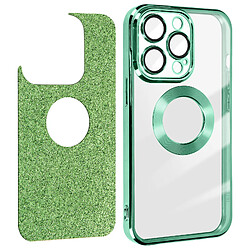 Avizar Coque iPhone 14 Pro Max Paillette Vert