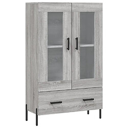 vidaXL Buffet haut sonoma gris 69,5x31x115 cm bois d'ingénierie