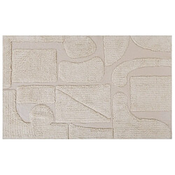 Beliani Tapis en coton Beige 140 x 200 cm DIYADIN