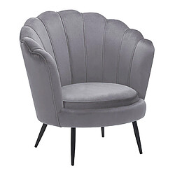 Beliani Fauteuil LOVIKKA Velours Gris