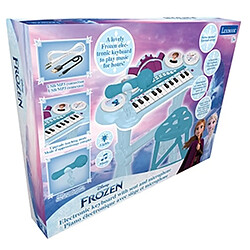 Lexibook Piano électronique La Reine des Neiges avec siège, microphone et câble Aux-In - 24 touches lumineuses