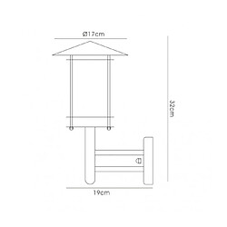 Avis Luminaire Center Lanterne de jardin Dalton Acier inoxydable 1 ampoule 32cm