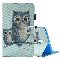 Wewoo Housse Étui pour Samsung Galaxy Tab A 8.0 / T380 & T385 Hibou Motif Horizontal en cuir avec support et fentes cartes