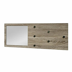 Paris Prix Patère Murale & Miroir Design Bora 80cm Naturel