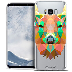 Caseink Coque Housse Etui Samsung Galaxy S8 (G950) [Crystal Gel HD Polygon Series Animal - Souple - Ultra Fin - Imprimé en France] Cerf