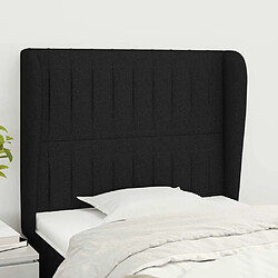 Maison Chic Tête de lit scandinave avec oreilles,meuble de chambre Noir 103x23x118/128 cm Tissu -MN10511