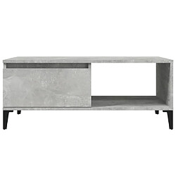 Acheter vidaXL Table basse Gris béton 90x50x36,5 cm Bois d'ingénierie