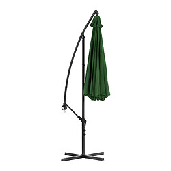 Avis Helloshop26 Parasol déporté - vert - rond - diamètre 300 cm - inclinable 14_0007598