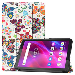 Etui en PU légers, avec support papillons pour votre Lenovo Tab M7 (3rd Gen)