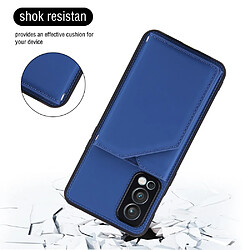 Coque en TPU + PU avec béquille et porte-cartes saphire pour votre OnePlus Nord 2 5G