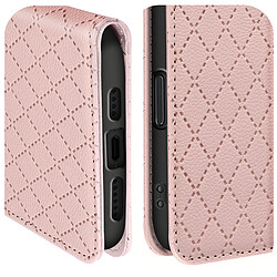 Avizar Étui Folio pour iPhone 16 Plus Losange Porte cartes Support Vidéo Rose pas cher