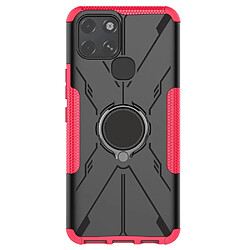 Coque en TPU anti-chute, 2 en 1, texture nid d'abeille avec béquille pour votre Infinix Smart 6 - rose